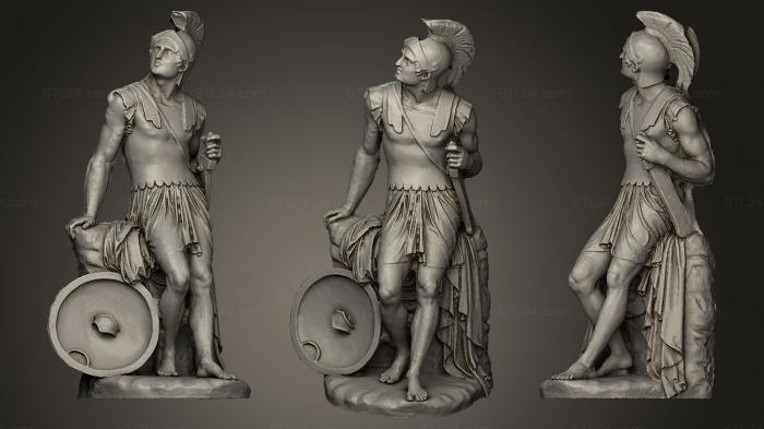 Statues antique and historical (Roman warrior, STKA_0957) 3D models for cnc